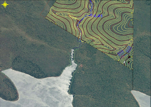 Preliminary design map: Topographic study, conception and dimensioning of the available land, hydrologic, hydrogeologic and hydraulic study