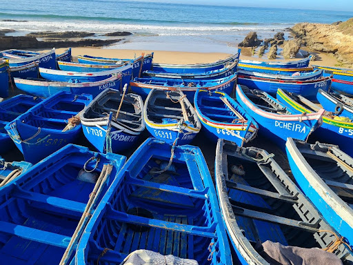 Figure 1 small-scale fishing falu-ka in Agadir Coast in Morocco