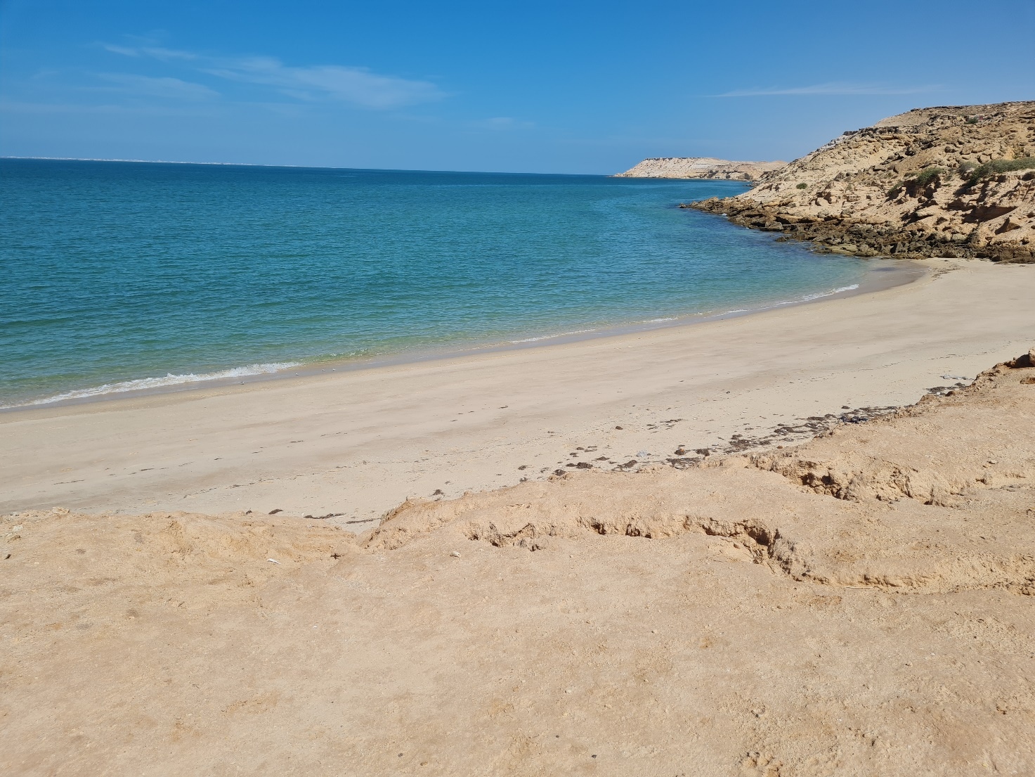 The pristine beach in Dakhla