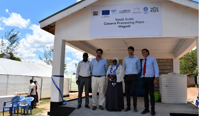 The Italian component of Go Blue Programme in Kenya inaugurate small scale cassava processing plants in Kenya
